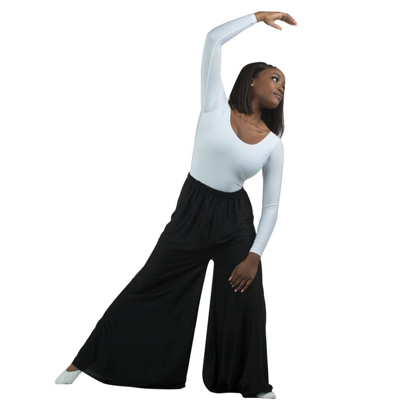Danzcue Womens Celebration of Spirit Palazzo Pants, Black, Small - Image 4